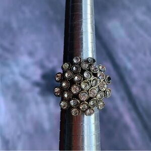 Gold Tone Cluster Ring Size 9